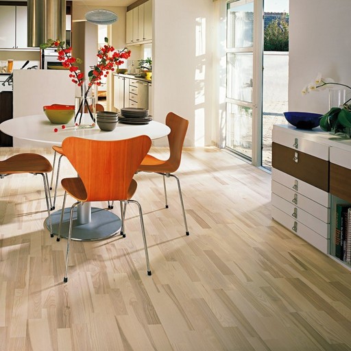 Kahrs Skagen Ash Engineered 3-Strip Wood Flooring, White, Matt Lacquered, 200x15x2423mm